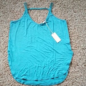 Z Supply Teal V-Neck Spaghetti Strap Tank